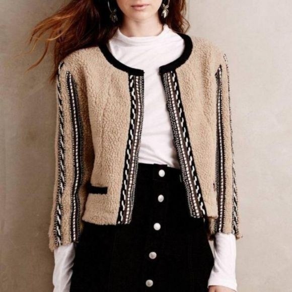 Anthro Sherpa Blank Beaded Ethnic Sonam 